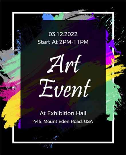 Stylish Brush Art Event Flyer Template