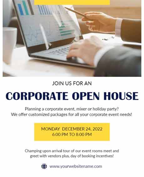 Creative Corporate Open House Flyer Template