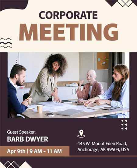 Artistic Corporate Meeting Flyer Template