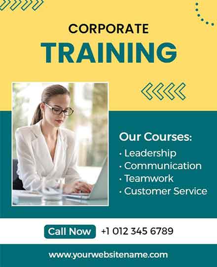 Stylish Corporate Training Flyer Template