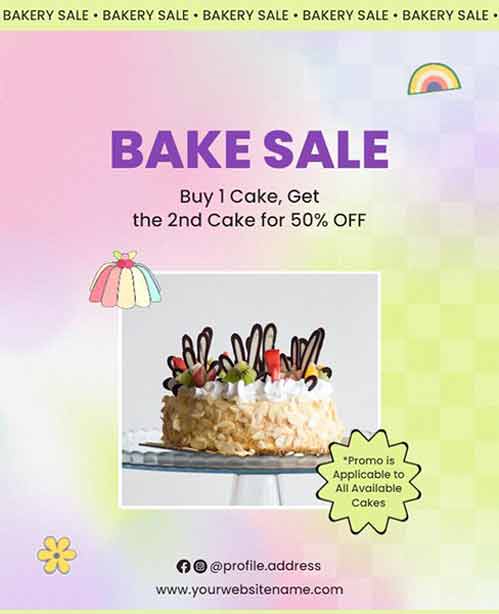 Gradient Bakery Sale Flyer Template