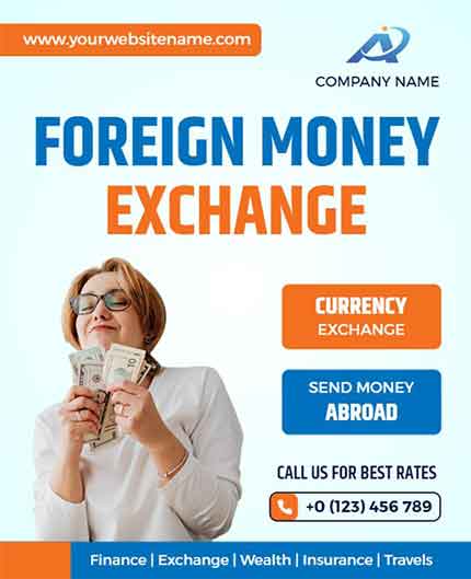 Gradient Foreign Money Exchange Flyer Template