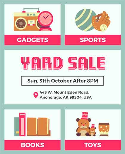 Minimal Yard Sale Flyer Template