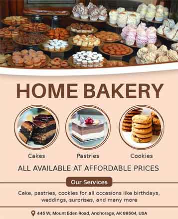 Stylish Home Bakery Flyer Template