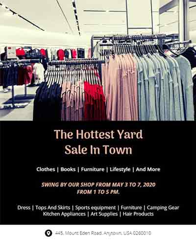 Gradient Hottest Yard Sale Flyer Template