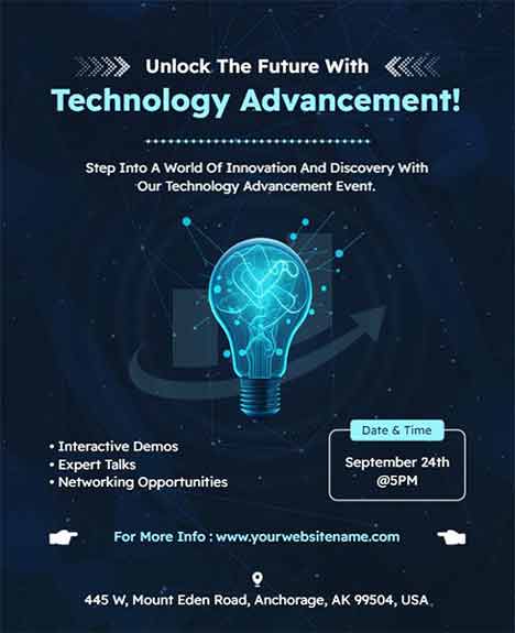 Modern Technology Advancement Flyer Template