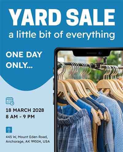Realistic One-Day Yard Sale Flyer Template