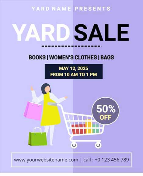 Stylish Yard Sale Flyer Template Women