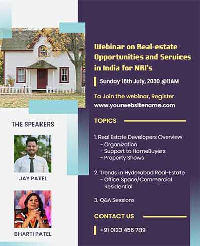 Retro Real Estate Webinar Flyer Template