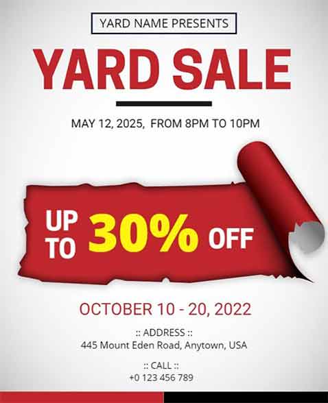 Gradient Yard Sale Flyer Template