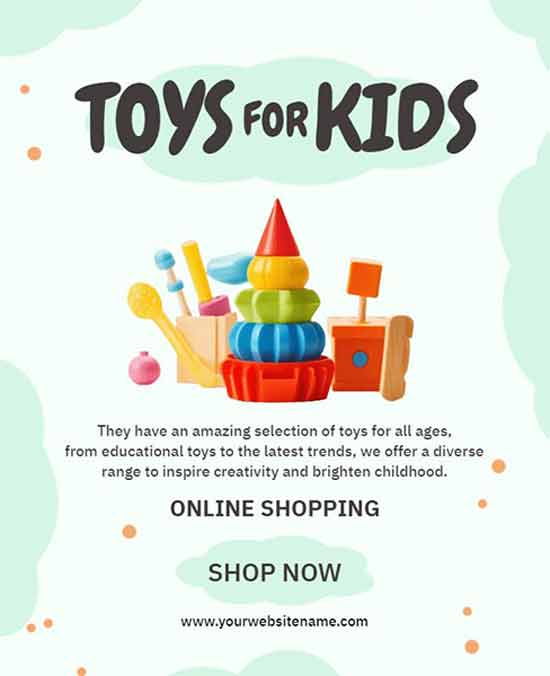 Toys for Kids Business Flyer Template