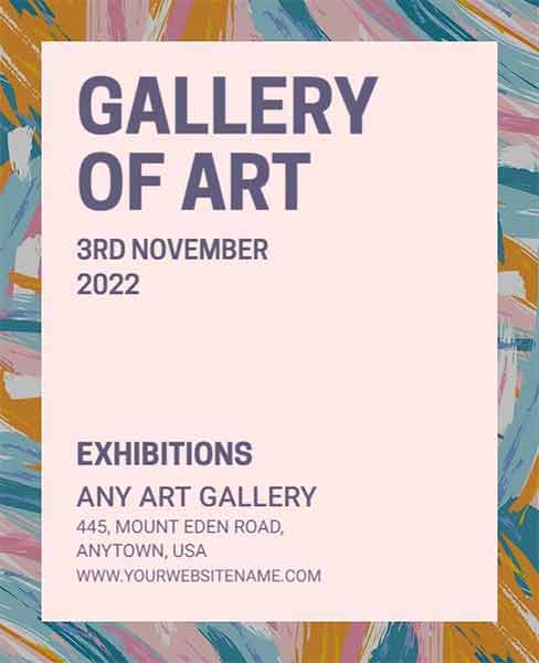 Grunge Gallery of Art Exhibitions Flyer Template