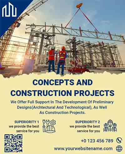 Realistic Construction Flyer Template
