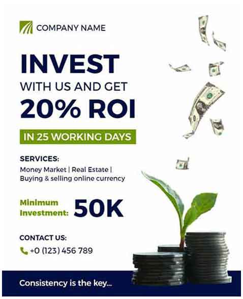 Modern Money Investment Flyer Template