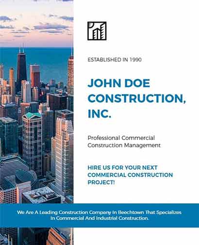 Gradient Construction Flyer Template