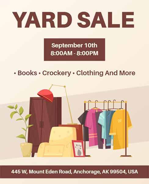 Creative Yard Sale Flyer Template for Clothing