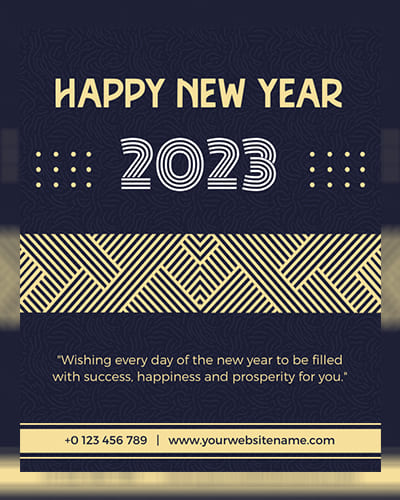 Best New Year Greetings Flyer Template
