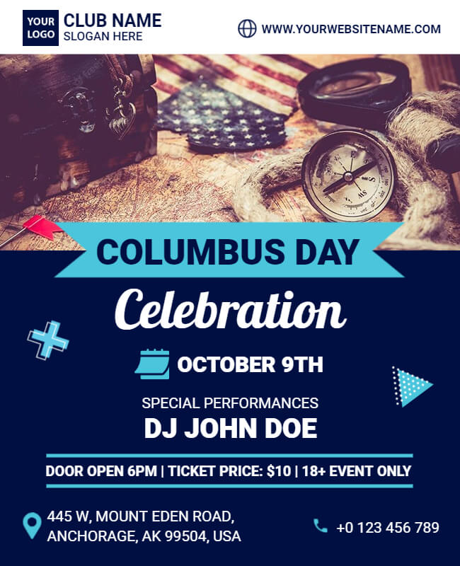 Columbus Day Celebration Flyer
