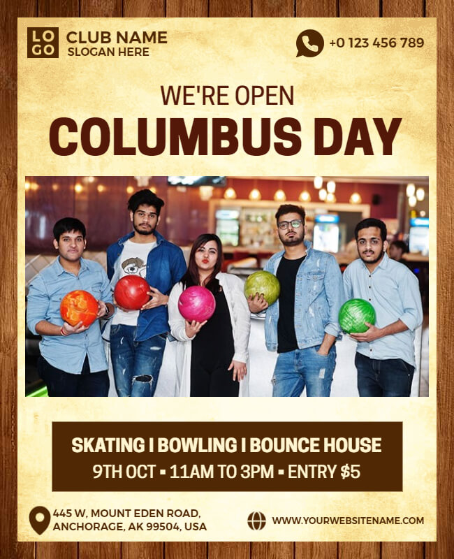 Creative Columbus Day Flyer