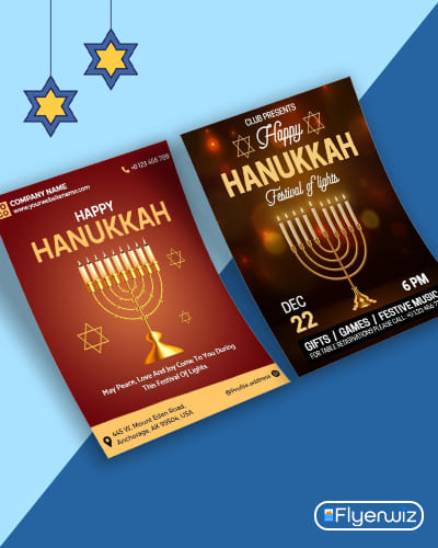 Hanukkah Charity Event Flyer