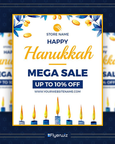 Hanukkah Sales Flyer Template