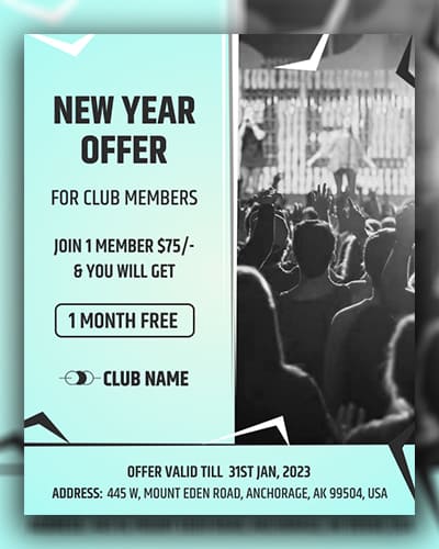 New Year Flyer for Clubs and Organizations