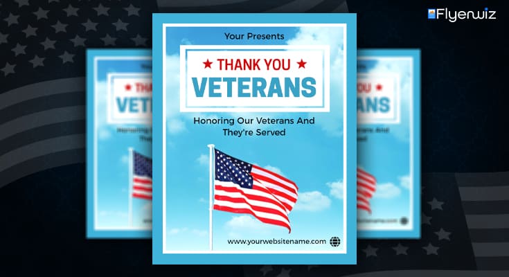 Thank You Veterans: Flyer Template Design 2023