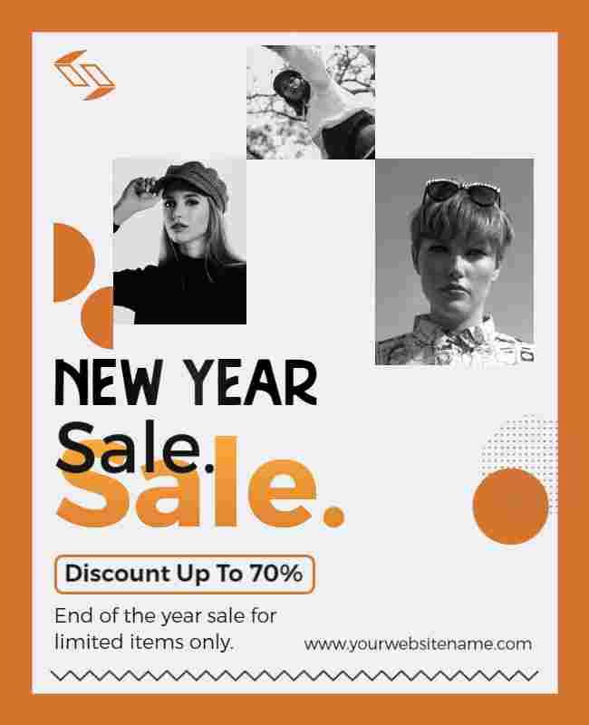 new year creative ads flyer template