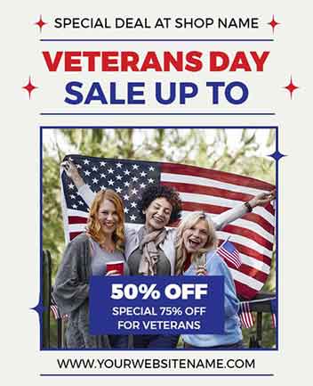 Modern Veterans Day Flyer Template