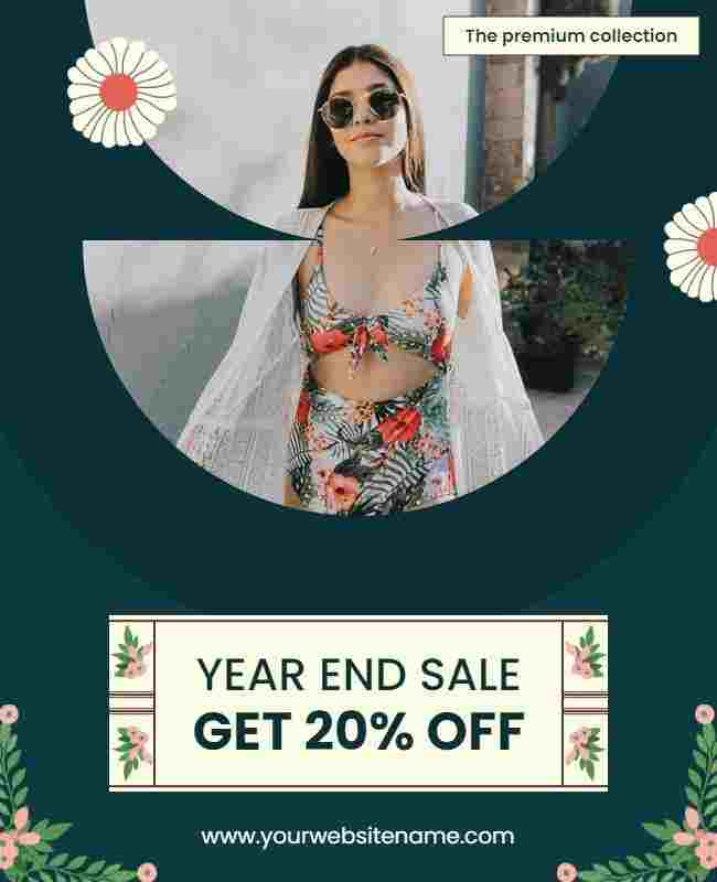 creative year end sale flyer template