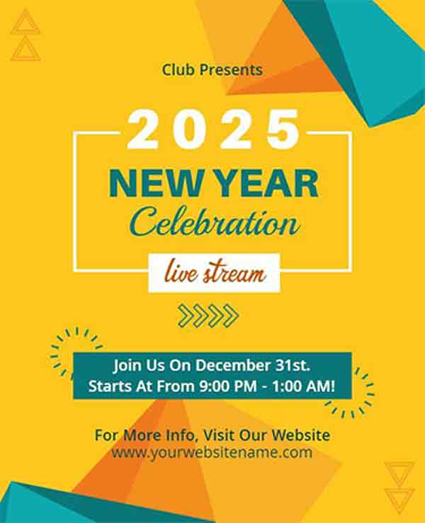new year's eve party flyer template