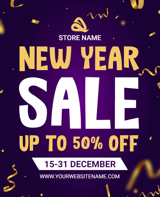 new year sale flyer