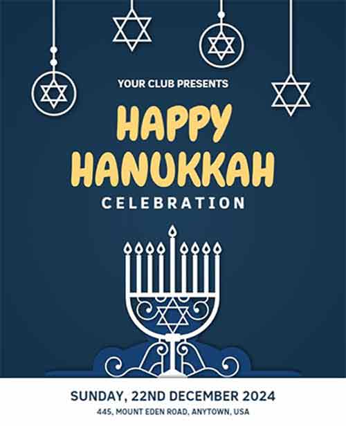 creative Hanukkah flyer template