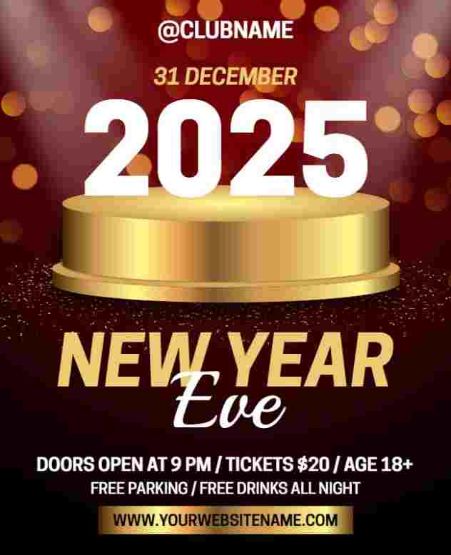 rosewood new year offer flyer template