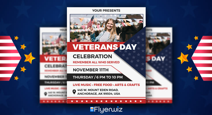Veterans Day Celebration Flyer Design 2023