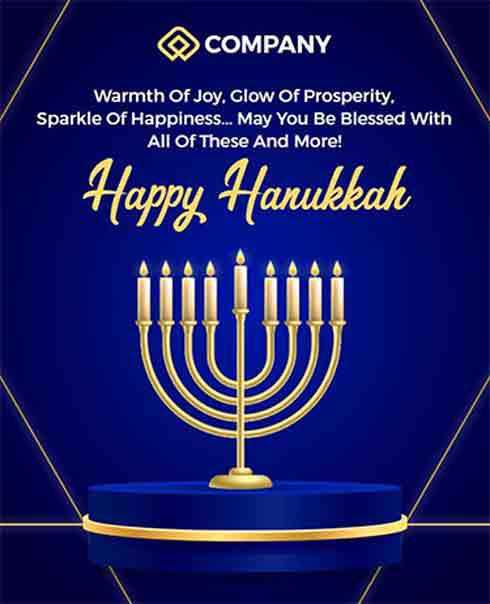 gradient Hanukkah flyer template