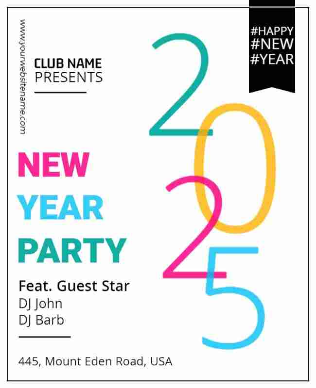 new year club party flyer
