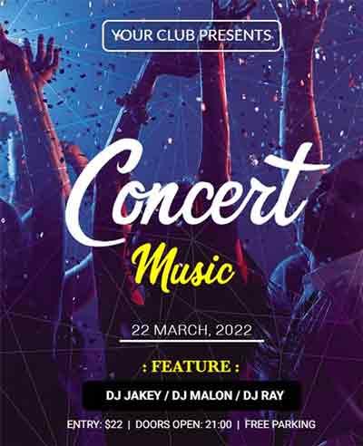 Abstract Concert Music Flyer Template