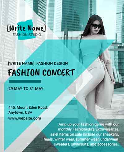 Abstract Fashion Concert Flyer Template