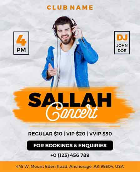 Brush Stroke Concert Flyer Template