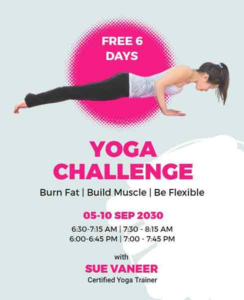 Brush Paint Yoga Challenge Flyer Template
