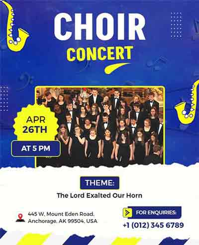 Torn Paper Choir Concert  Flyer Template