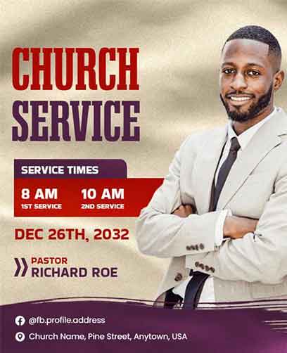 Creative Church Services Flyer Template
