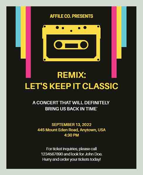 Retro Classic Concert Flyer Template