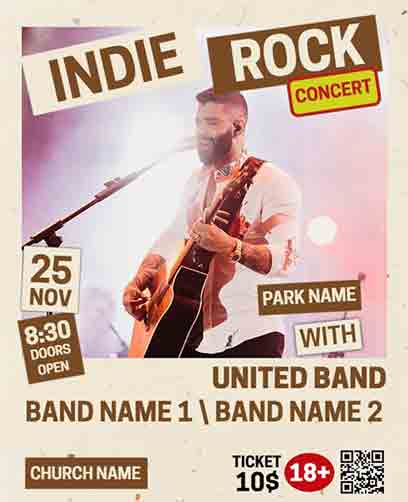 Gradient Rock Concert Flyer Template