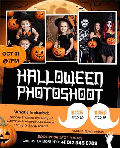 Artistic Halloween Photoshoot Event Flyer Template