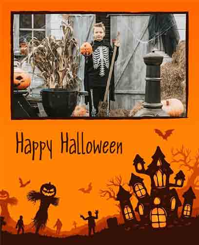 Vector Happy Halloween Flyer Template