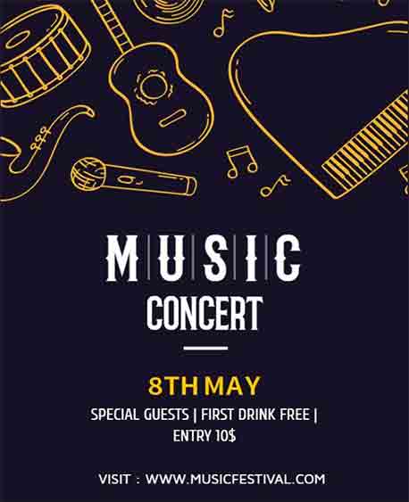Minimal Music Concert Flyer Template