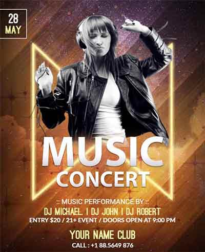 Vintage Music Concert Flyer Template