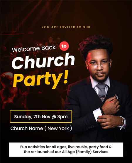 Vintage Church Party Flyer Template